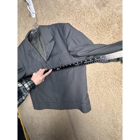 Vtg 70s Greyhound Bus Drivers Howard Uniform Wool ZipUp Jacket Gray Blue Costume - Picture 15 of 16